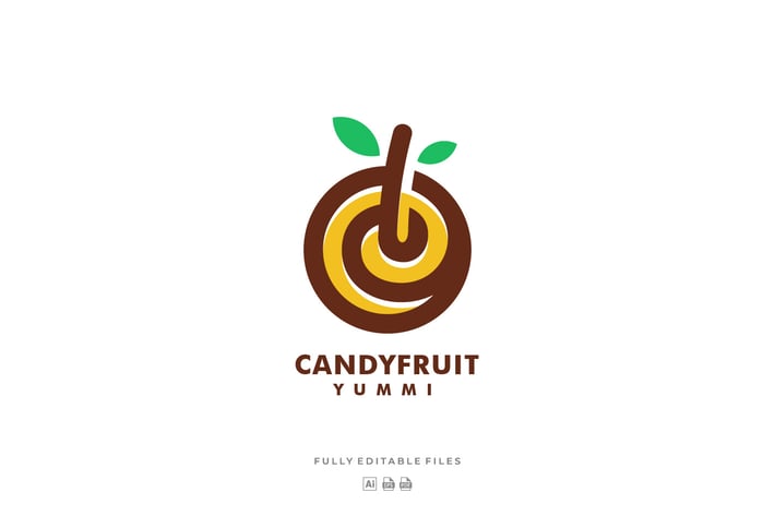 Candy Fruit Simple Logo