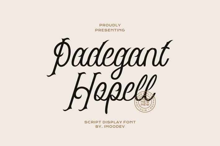 Padegant Hopell - Script Display Font