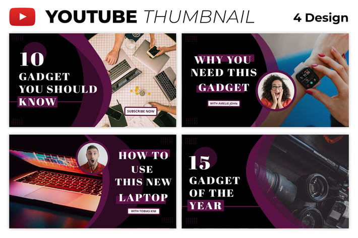 Gadget Theme Youtube Thumbnail Template