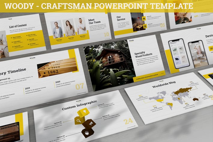 Woody - Craftsman Powerpoint Template