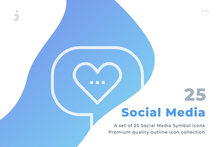 25 Social Media icon set
