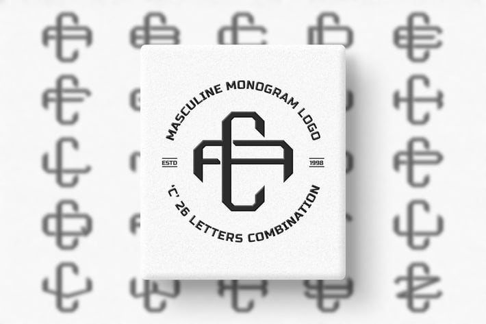 C (A-Z) Monogram Logo Creator Pack Vol.4