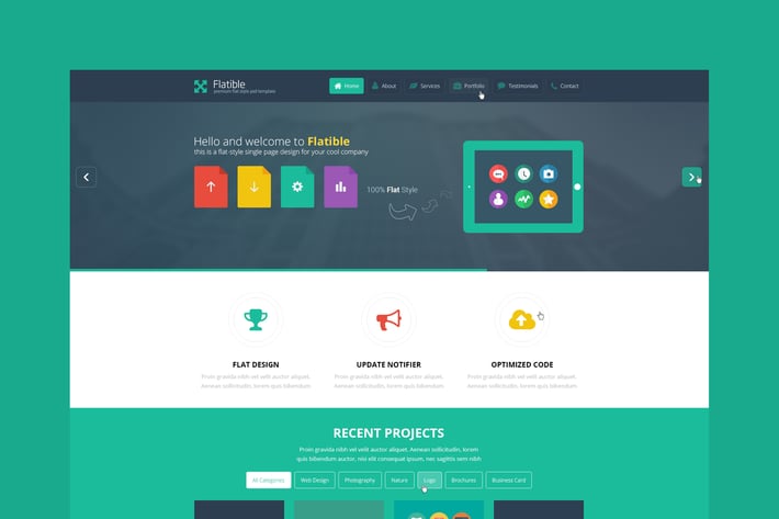 Flatible - Single Page HTML5 Template