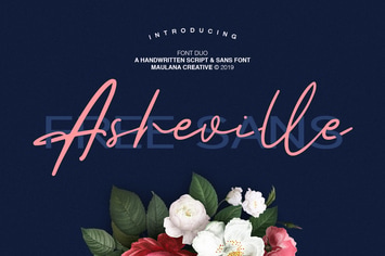 Asheville Script - Free Sans Font