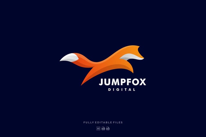 Fox Jump Colorful Logo
