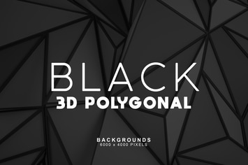 Black 3D Polygonal Backgrounds