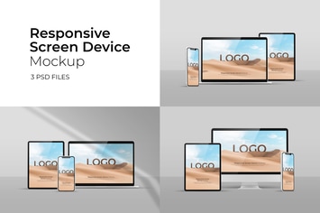 Responsive Screen Devices - Mockup 