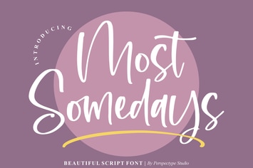 Most Somedays Script Font