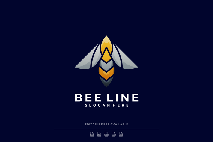 Bee Gradient Colorful Logo