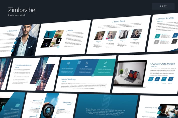 Zimbavibe - Business Pitch Powerpoint Template