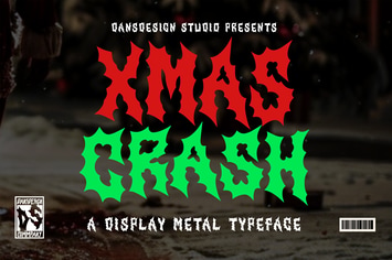 Xmas Crash Metal Horror Graffiti Font
