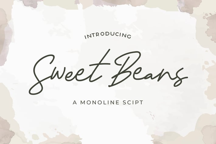 Sweet Beans - Monoline Script