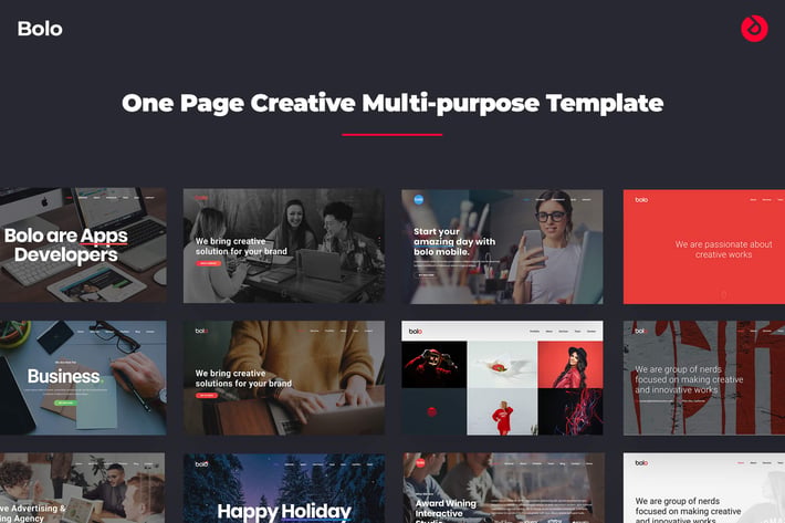 Onepage Creative Multi-purpose Template - Bolo