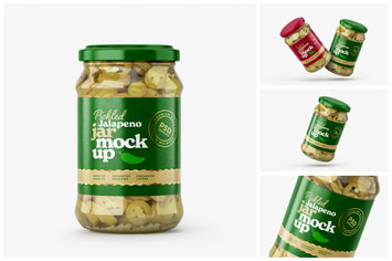 Pickled Jalapeno Jar Mockup Set