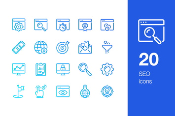 20 SEO icons