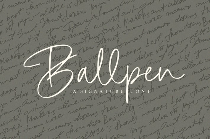 Ballpen - Handwritten Signature Font