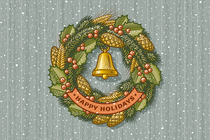 Retro Christmas Wreath