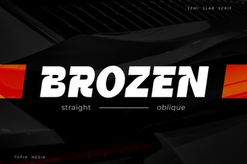 Brozen Sport Racing Game Slab Serif