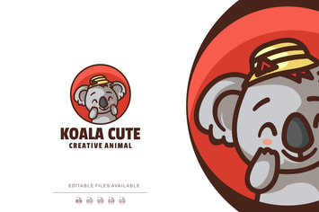 Koala Cartoon Logo