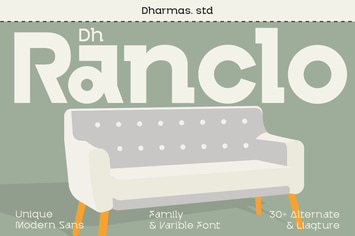 Ranclo - Geometric Modern Elegant Logo Font