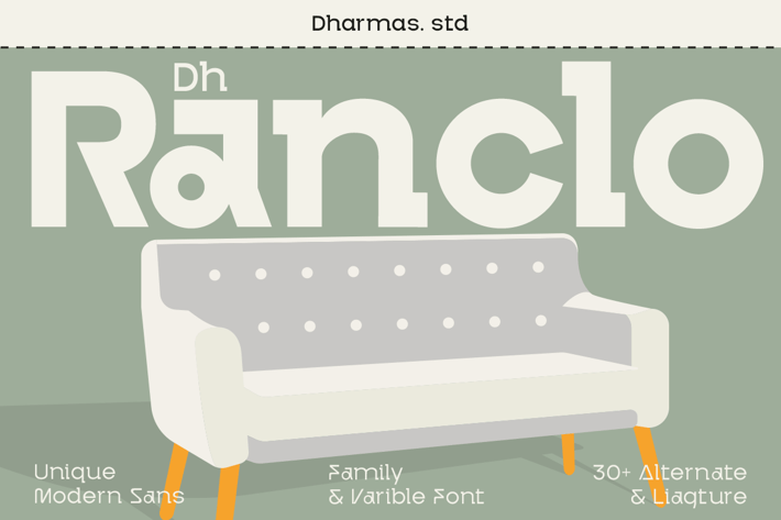 Ranclo - Geometric Modern Elegant Logo Font