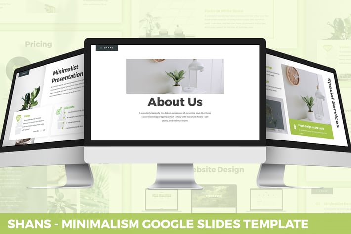 Shans  - Minimalism Google Slides Template