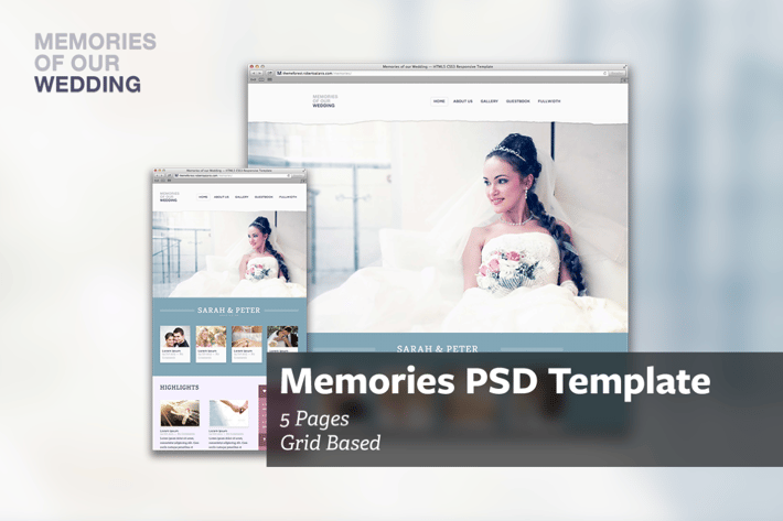 Memories - PSD Template