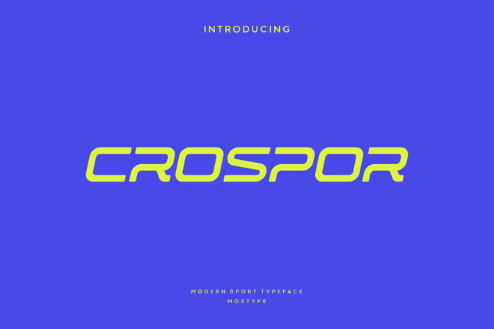Crospor - Modern Sport Typeface