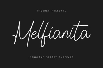 Melfianita - Monoline Script Font