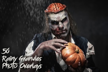 50 Rainy Granules Photo Overlays