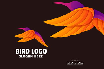Bird Gradient Logo Template