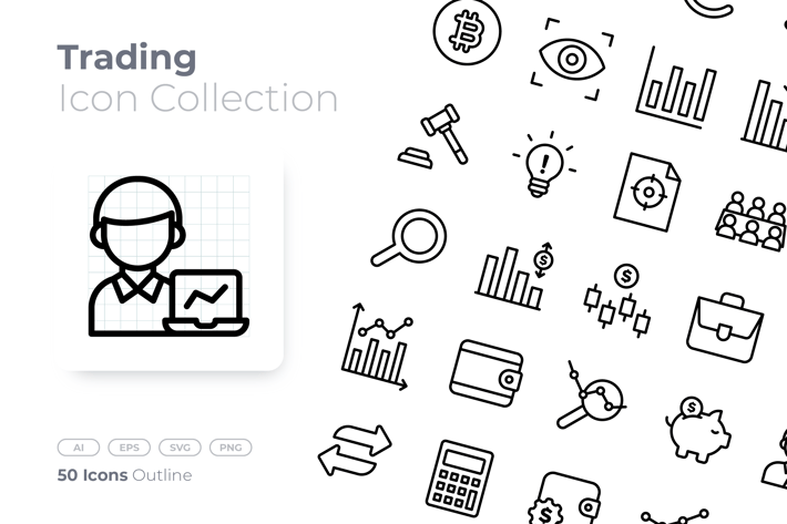 Trading Outline Icon