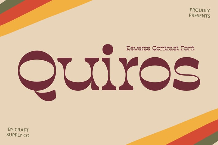 Quiros – Reverse Contrast Font