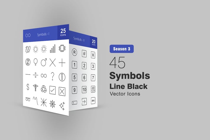 45 Symbols Line Icons