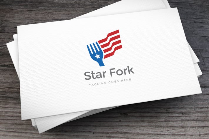 Star Fork Logo Template