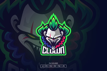 Clown joker esport logo