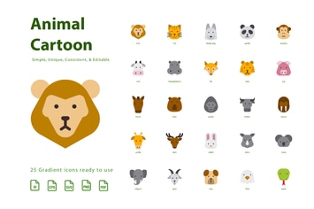 Animal Cartoon (Flat)