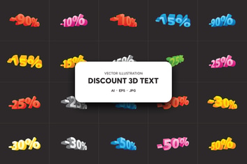 Discount Text Sale With Numbers