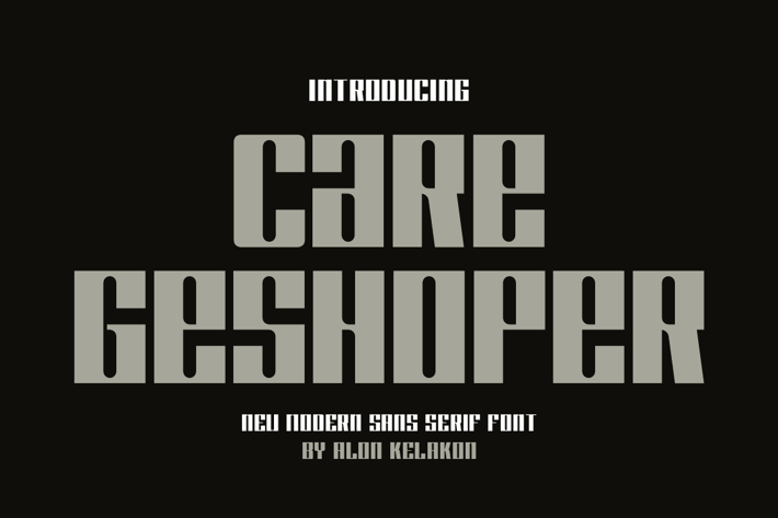Care Geshoper Font
