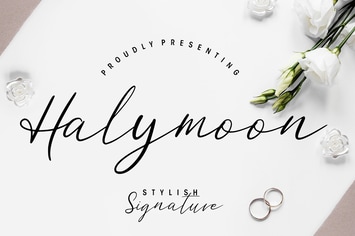 Halymoon Stylish Wedding Font