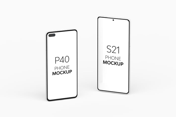 P40 Phone & S21 Phone Mockup
