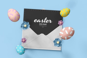 Easter Card Mockup Template