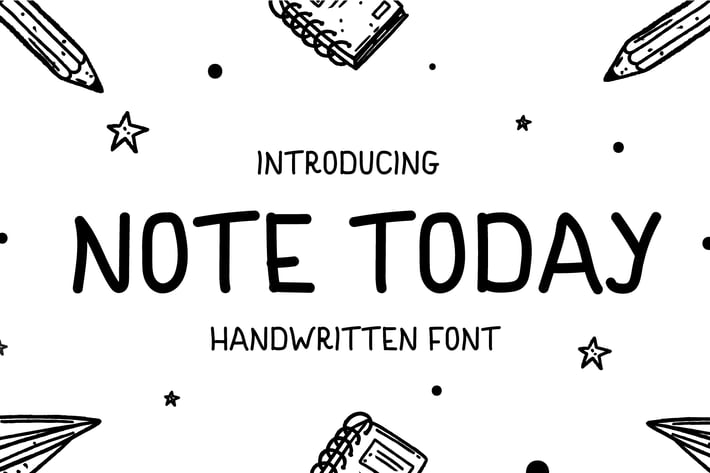 Note Today - Handwritten Display Font