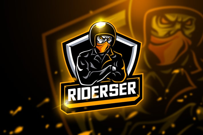 Riderser - Mascot & Esport logo