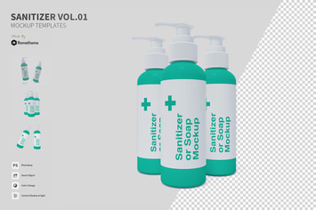 Sanitizer Bottle vol.01 - Mockups