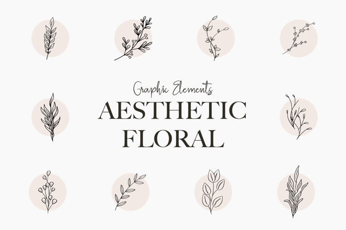 10 Aesthetic Floral Graphic Elements