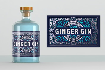 Vintage liquor label