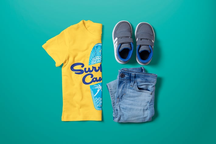 Crew Neck T-shirt Mock-up Boys Version