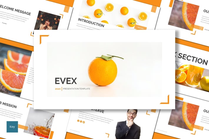 Evex - Orange Keynote Template