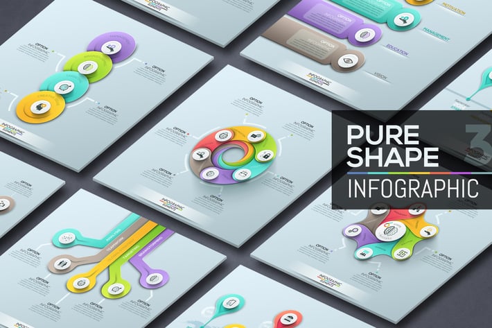 Pure Shape Infographics. Part 3